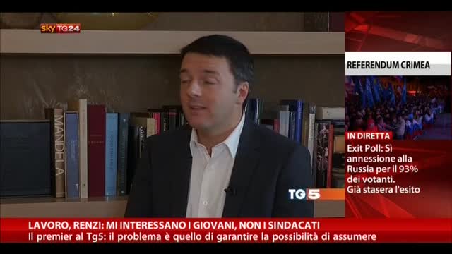 Lavoro, Renzi: mi interessano i giovani, non i sindacati