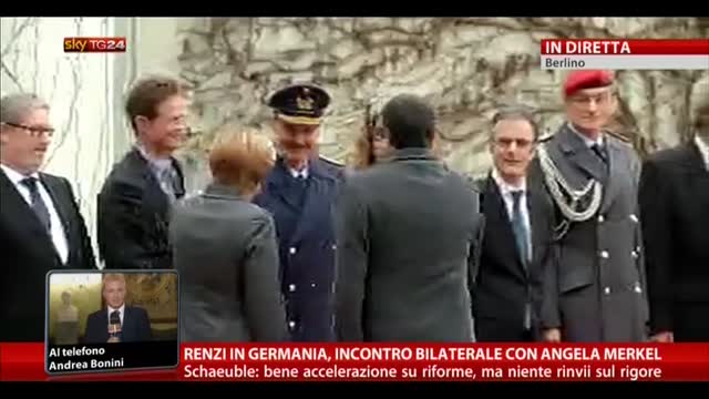 Renzi in Germania, incontro bilaterale con Angela Merkel