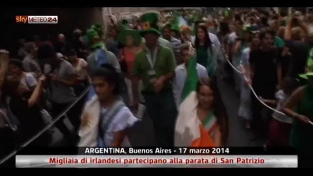 Argentina, Buenos Aires: la parata di San Patrizio
