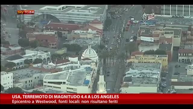 Usa, terremoto di magnitudo 4.4 a Los Angeles