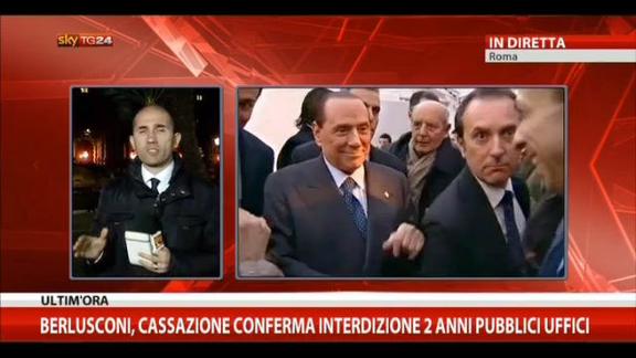 Berlusconi, Cassazione: interdizione 2 anni pubblici uffici