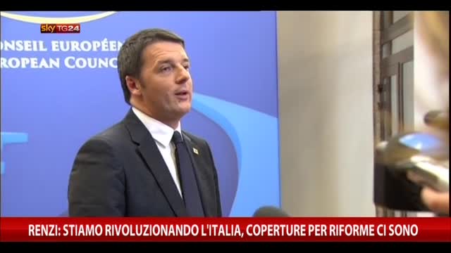 Renzi: stiamo rivoluzionando l'Italia