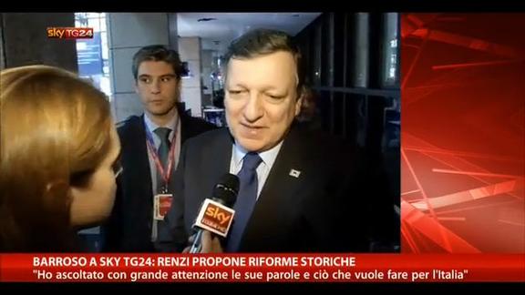 Barroso a Sky Tg24: Renzi propone riforme storiche