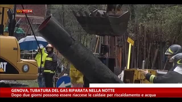 Genova, tubatura del gas riparata nella notte