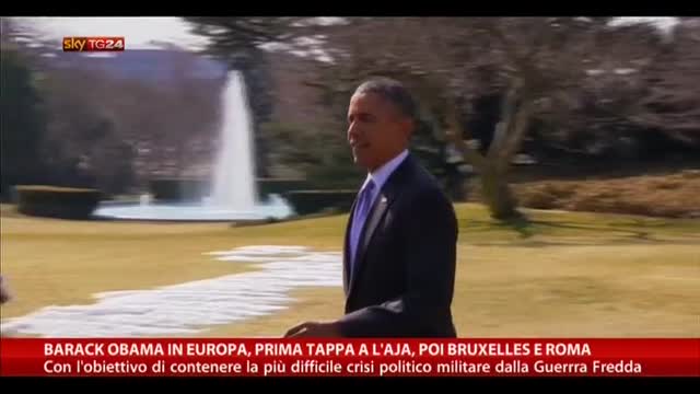 Obama in Europa, prima tappa a L'Aja, poi Bruxelles e Roma