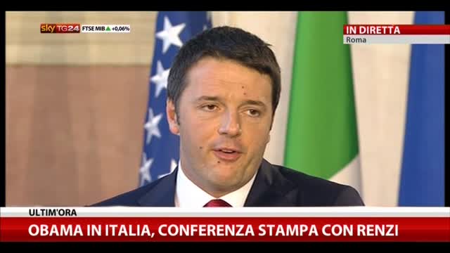 Conferenza Renzi-Obama, le parole del premier italiano