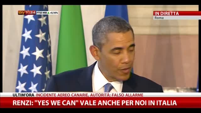 Conferenza Renzi-Obama, le parole del presidente USA