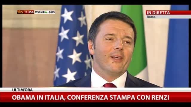 Renzi: "Obama è fonte d'ispirazione, un modello da emulare"