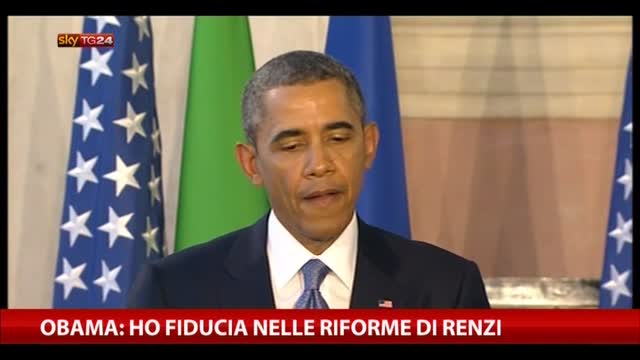 Obama: gli Usa staranno a fianco dell'Italia