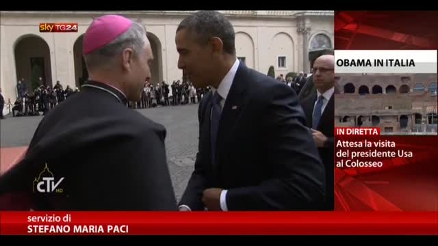 Papa-Obama, incontro in Vaticano: 50 minuti faccia a faccia