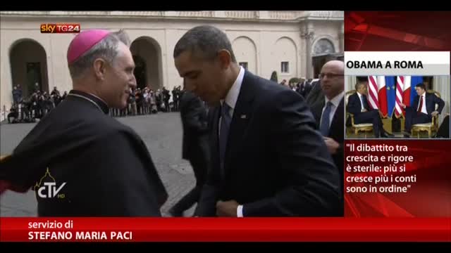 Papa-Obama,primo incontro in Vaticano: 50min faccia a faccia