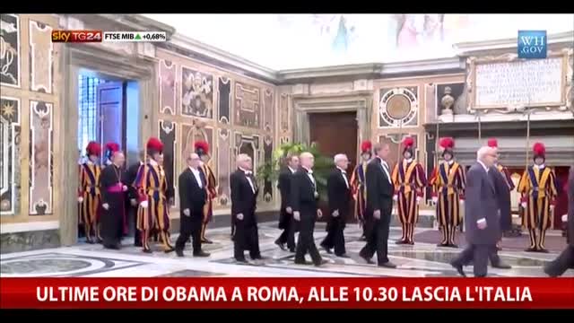 Ultime ore di Obama a Roma, alle 10.30 lascia l'Italia