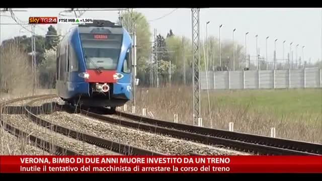 Verona, bimbo di due anni muore investito da un treno