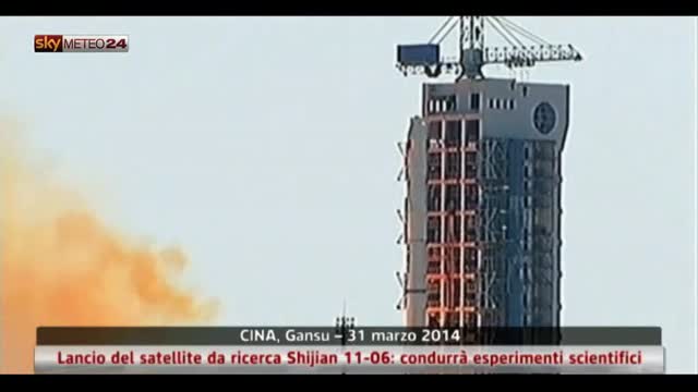 Cina, lancio del satellite da ricerca Shijian 11-06