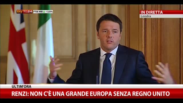 Renzi:"E' importante sia l'Italia a iniziare con le riforme"