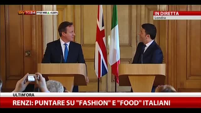 Renzi scherza con Cameron, è già tempo di Italia-Inghilterra