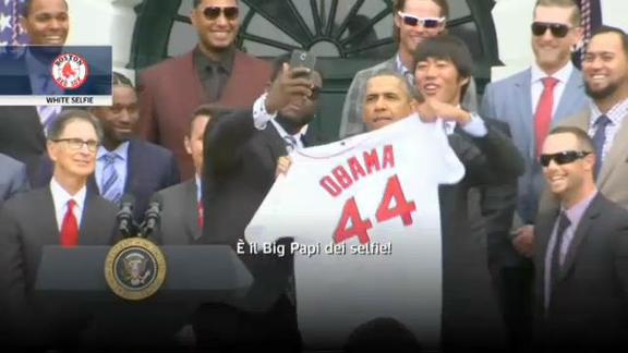 Il selfie di Obama con David Ortiz dei Red Sox