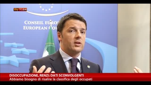 Disoccupazione, Renzi: Dati sconvolgenti