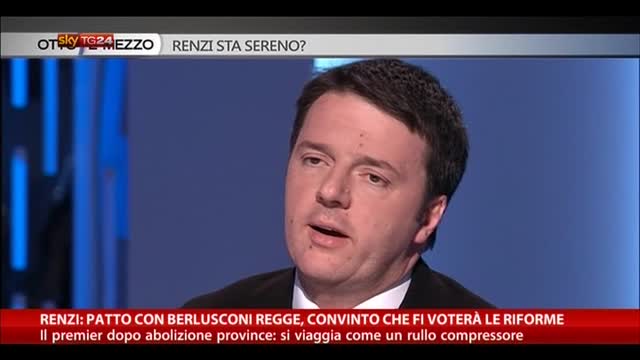 Renzi: convinto che FI voterà le riforme