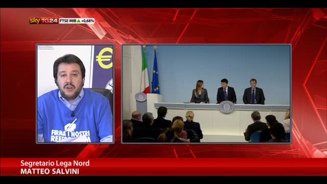 Salvini: L'Euro non si discute? Renzi non ha capito nulla