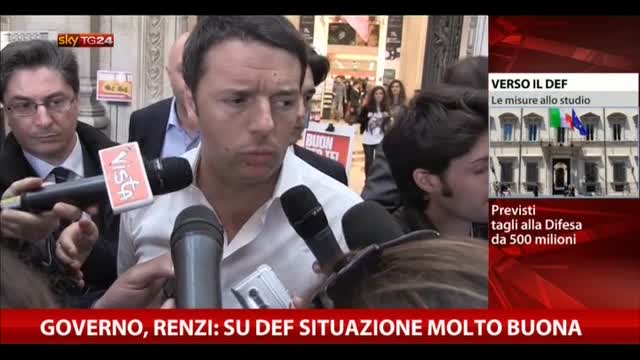 Governo, Renzi: su Def situazione molto buona