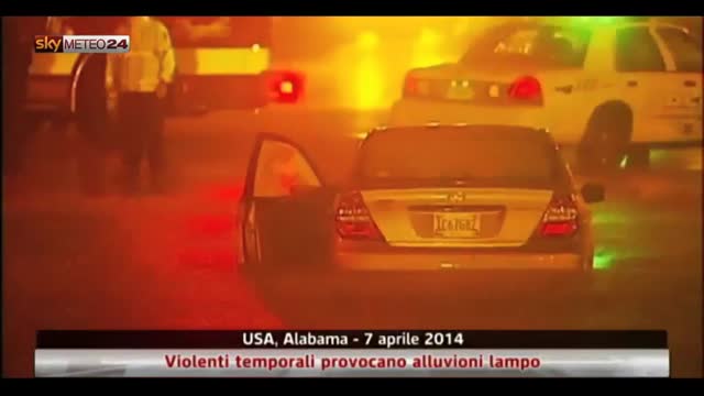 USA, Alabama: violenti temporali provocano alluvioni lampo