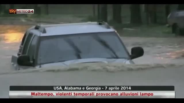 Usa, maltempo: violenti temporali provocano alluvioni lampo
