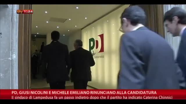 PD, Nicolini ed Emiliano rinunciano alla candidatura
