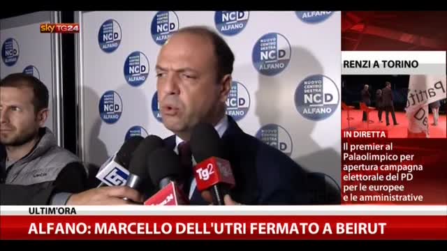 Alfano: "Marcello Dell'Utri fermato a Beirut"