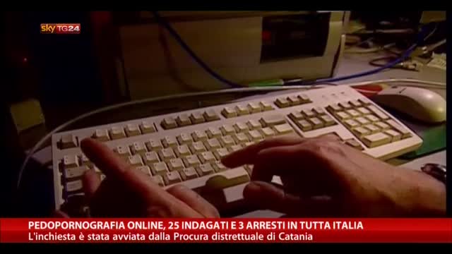 Pedopornografia, 25 indagati e 3 arresti in tutta Italia