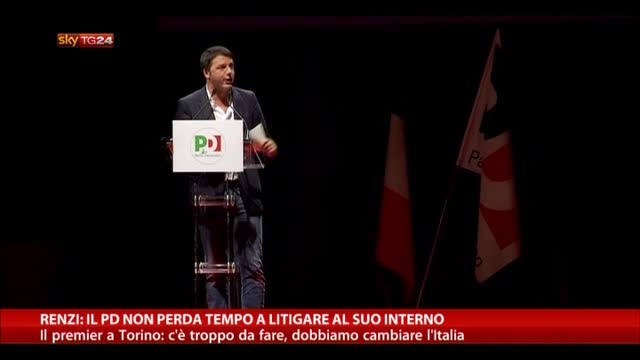 Renzi: Il Pd non perda tempo a litigare al suo interno