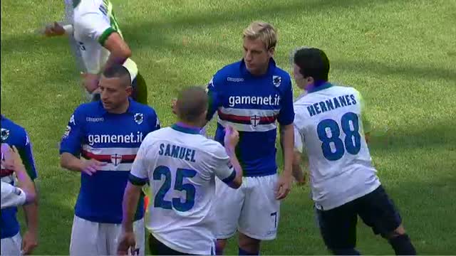 Samp-Inter: Maxi Lopez e Icardi, incontro ravvicinato