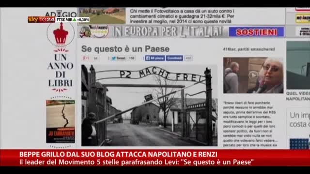Beppe Grillo dal suo blog attacca Napolitano e Renzi