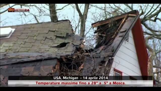 USA, Violenti temporali sradicano alberi e divelgono tetti