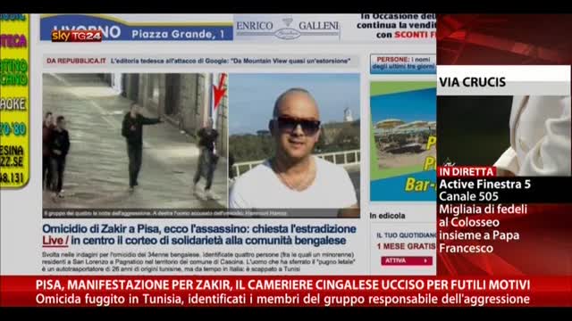 Pisa, manifestazione per Zakir: ucciso per futili motivi