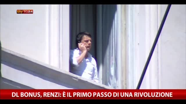 Dl Bonus, Renzi: è il primo passo di una rivoluzione
