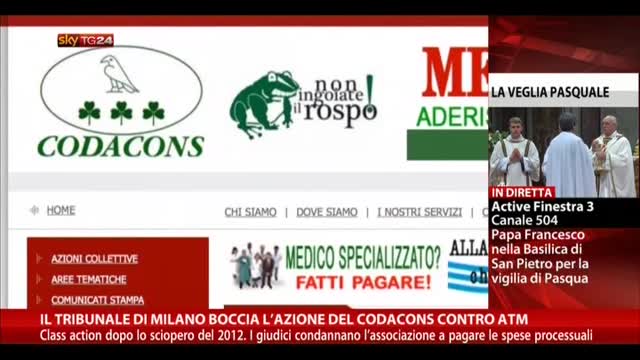 Tribunale di Milano boccia l'azione del Codacons contro Atm