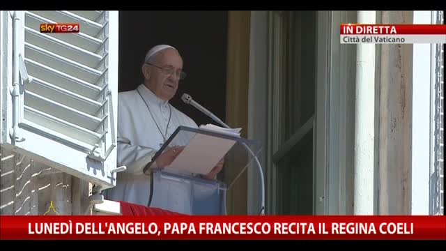 Lunedi dell'Angelo, Papa Francesco recita il Regina Coeli