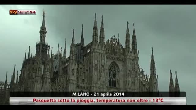 Milano, Pasquetta sotto la pioggia, non oltre i 13°C