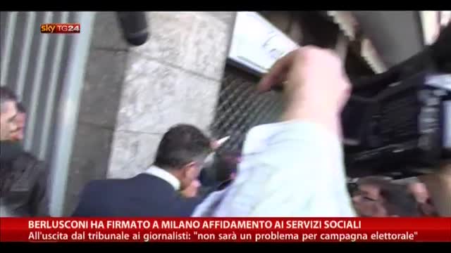 Milano, Berlusconi ha firmato affidamento ai servizi sociali
