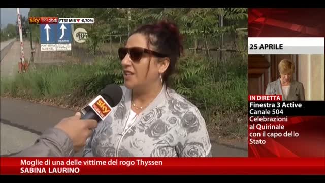 Thyssen, Laurino: "La condanna non ci riporta i nostri cari"