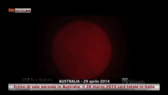 Eclissi di sole parziale in Australia all’ora del tramonto