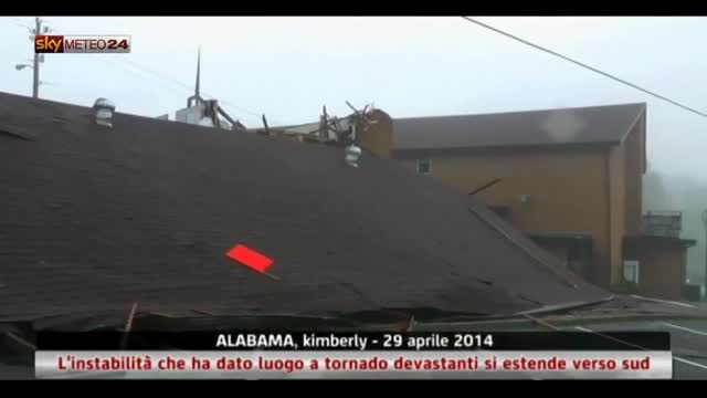 Alabama, area instabilità tornado si estende verso sud
