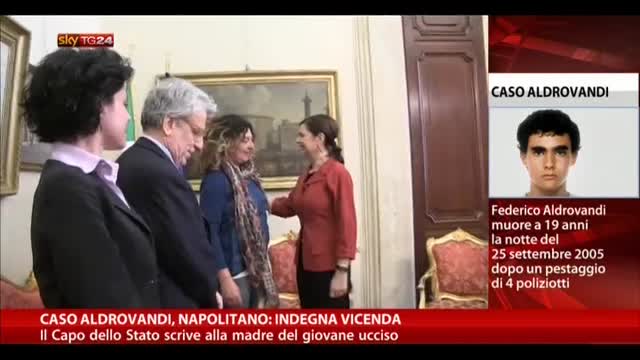 Caso Aldrovandi, Napolitano: "Indegna vicenda"