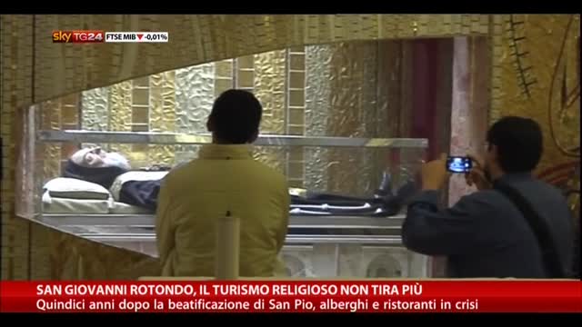 San Giovanni Rotondo, il turismo religioso non tira più