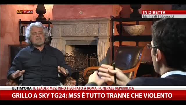 Grillo a Sky TG24: in Italia non più Stato, solo Equitalia