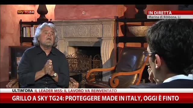 Grillo a Sky TG24: proteggere Made in Italy, oggi è finito