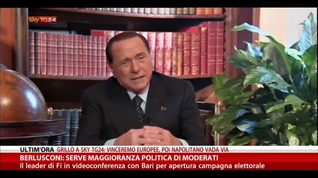 Berlusconi: serve maggioranza politica di moderati