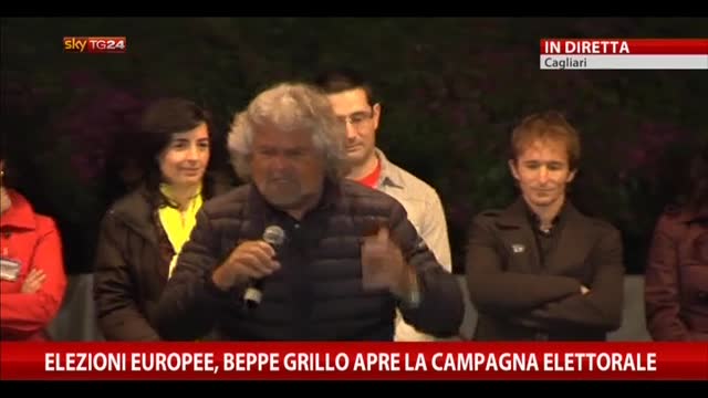 Elezioni Europee, Beppe Grillo apre la campagna elettorale