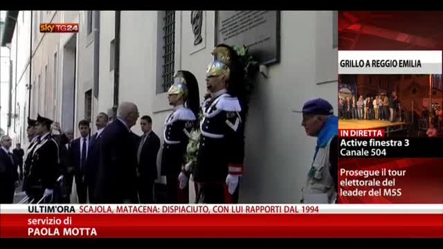 36 anniversario morte di Moro, Napolitano in via Caetani